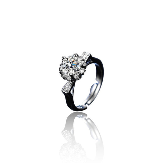 Women Stunning Diamond Ring | Italian Silver Plated SACH JEWELS
