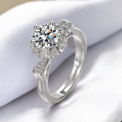 Women Stunning Diamond Ring | Italian Silver Plated - SACH JEWELS