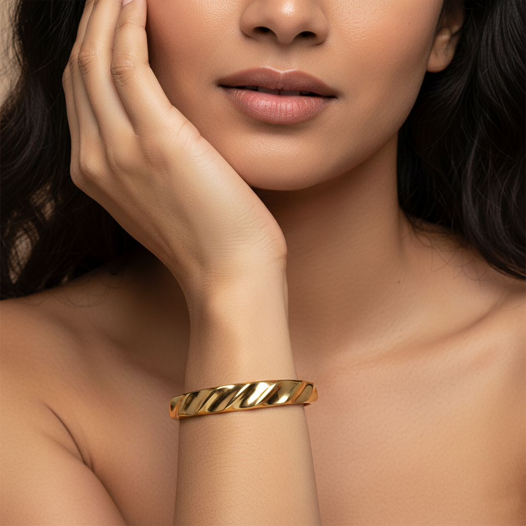 Harmony Wave Premium Cuff | Italian Gold Plated SACH JEWELS