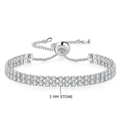 Women Timeless Diamond Bracelet | Italian Silver Plated. - SACH JEWELS