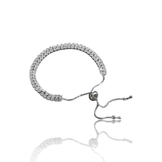 Women Timeless Diamond Bracelet | Italian Silver Plated. SACH JEWELS