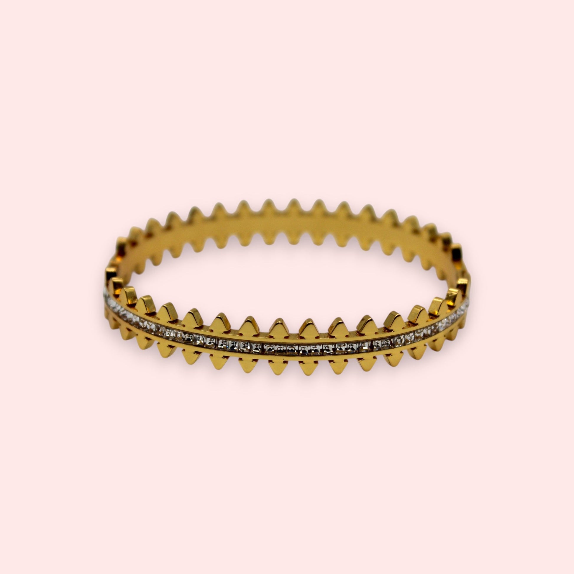 Women Triangular Rail Design Bracelet | Italian Gold Plated. - SACH JEWELS