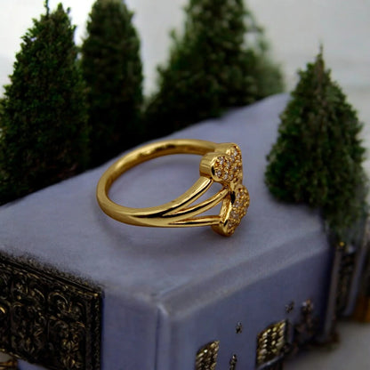 Diamond Wings Ring | Italian Gold Plated - SACH JEWELS