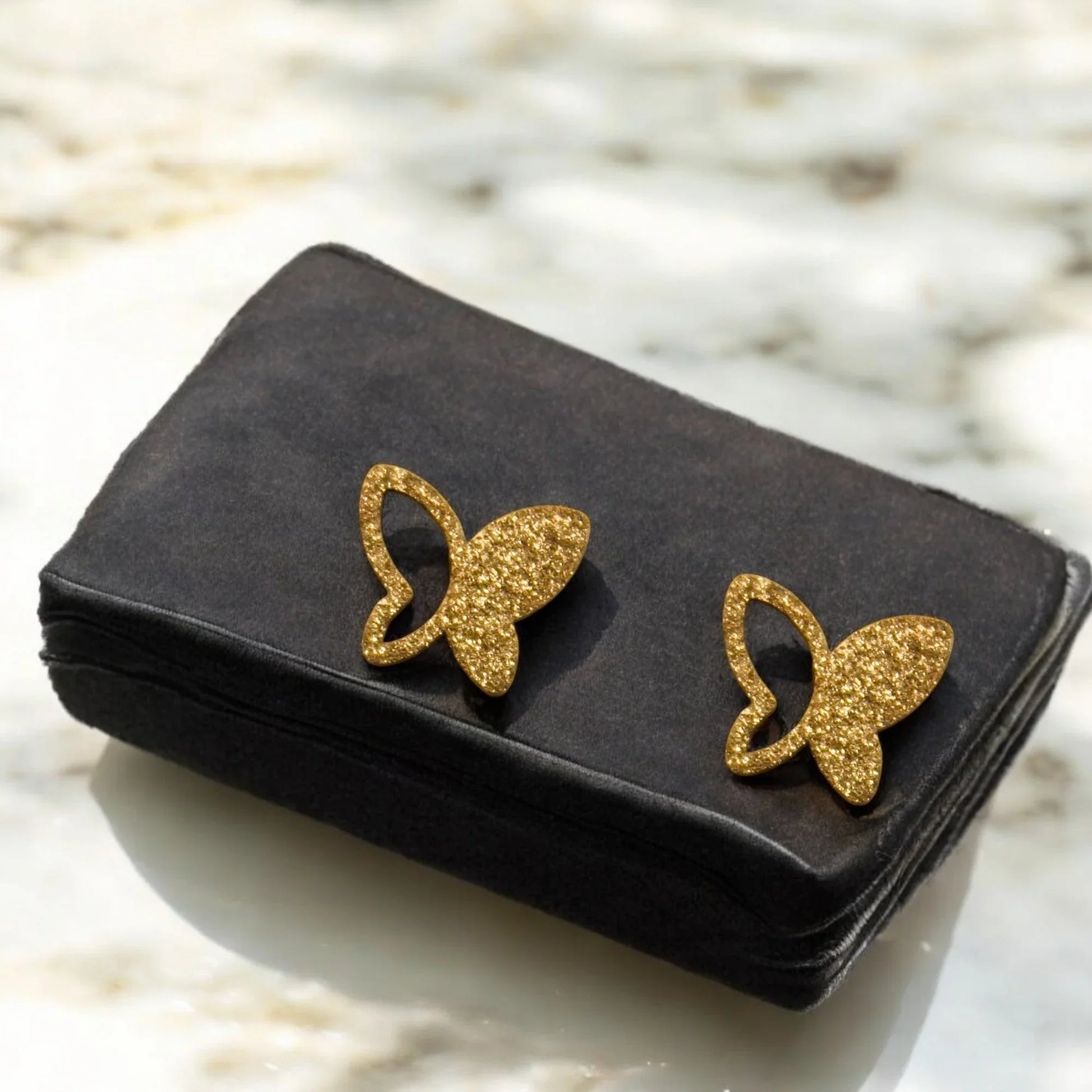 Rare Diamond Double Butterfly Pendant Set | Italian Gold Plated - SACH JEWELS