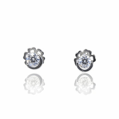 Moonlight Diamond Stud Earrings | 925 Sterling Silver SACH JEWELS