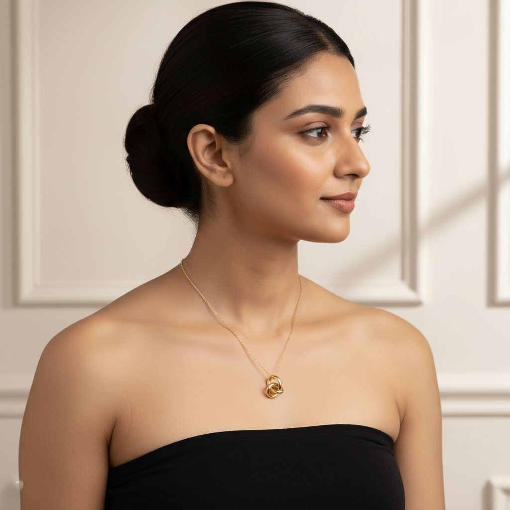 Eternal Knot Pendant Necklace | Italian Gold Plated SACH JEWELS