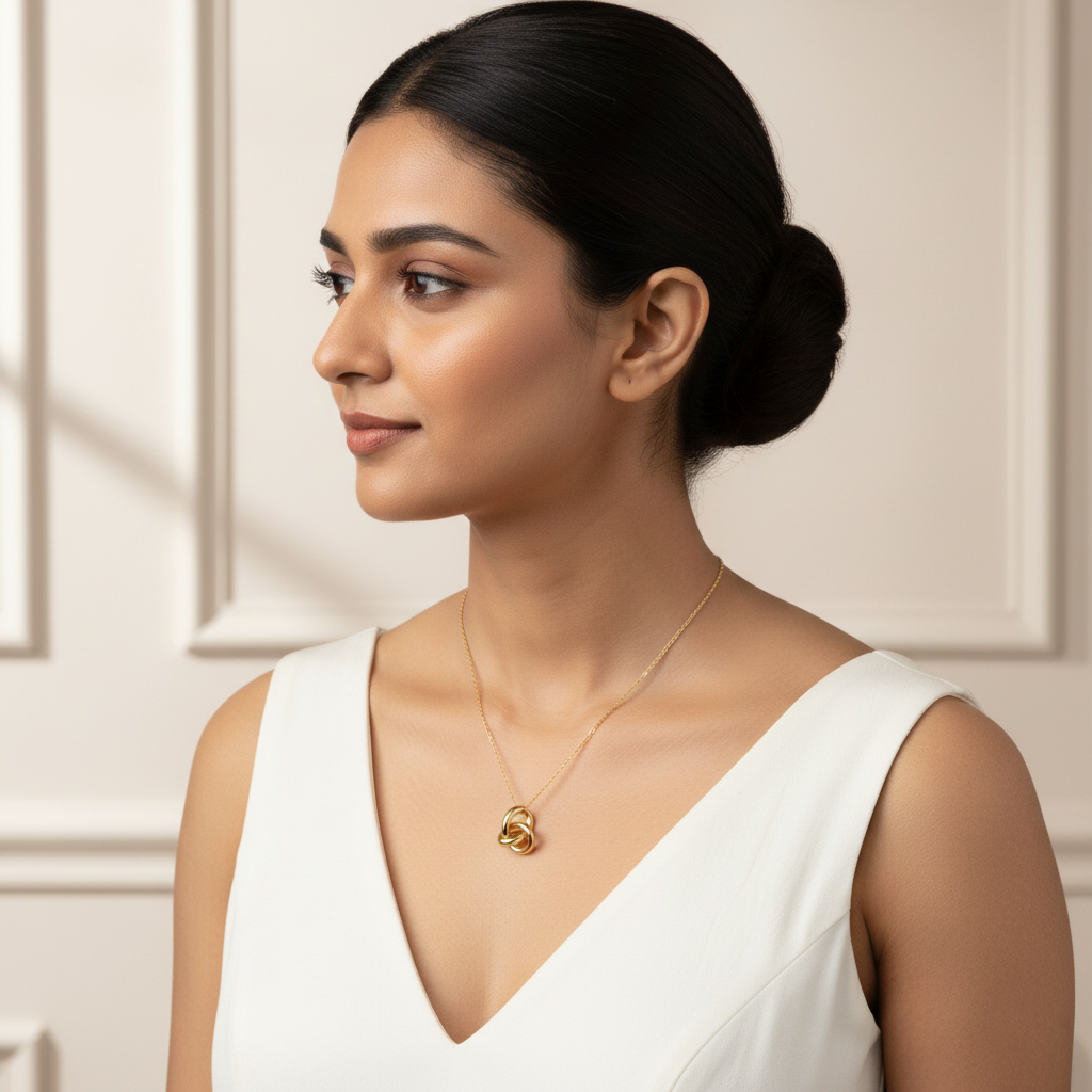 Eternal Knot Pendant Necklace | Italian Gold Plated SACH JEWELS