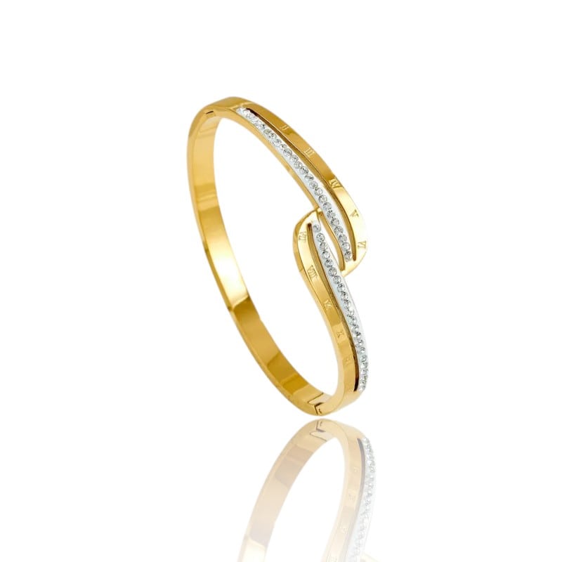 Twist Glam Gold Cuffs | Italian Gold Plated SACH JEWELS